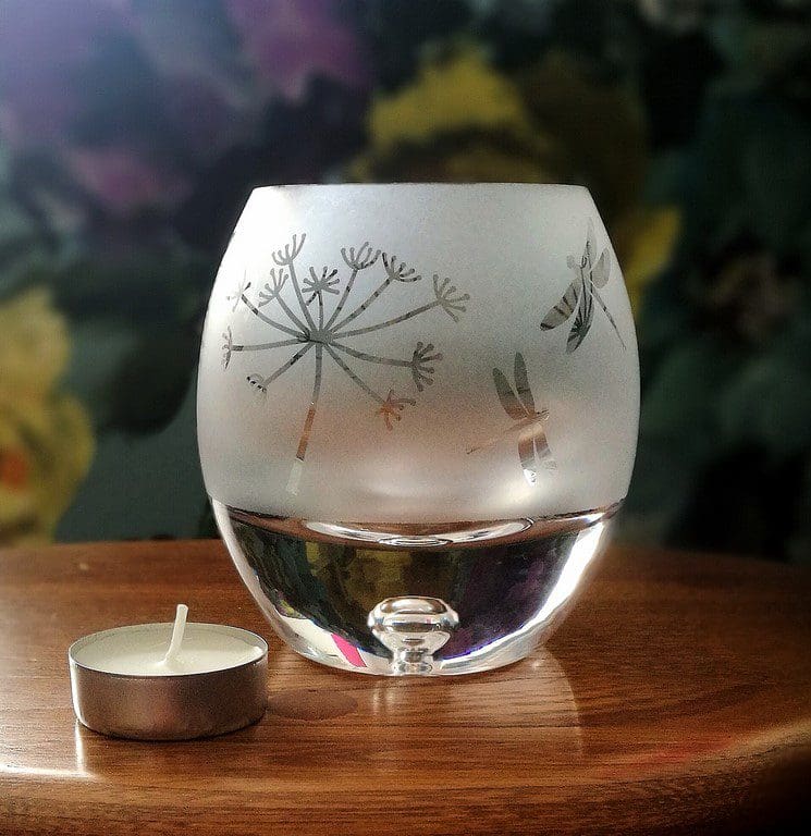 Tealight / Candleholder - Seedhead & Dragonfly