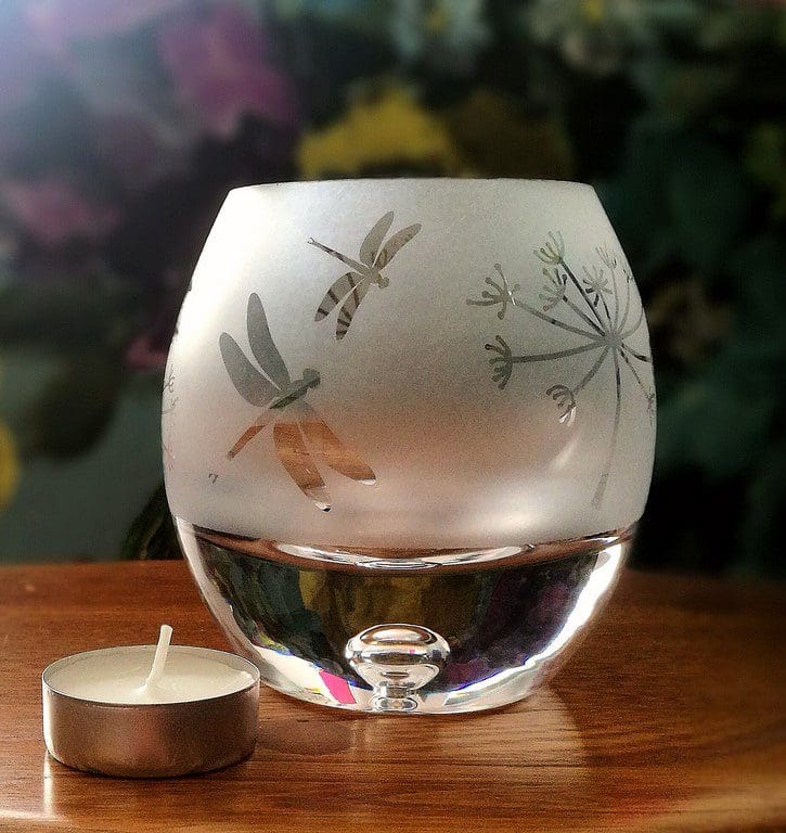 Tealight / Candleholder - Seedhead & Dragonfly - Image 3
