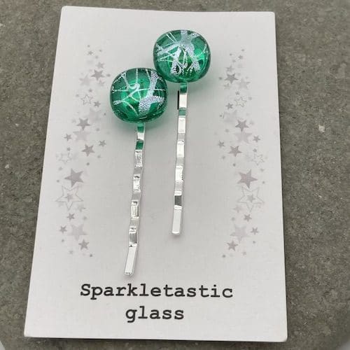 Silver swirl pattern hair grips - Image 7