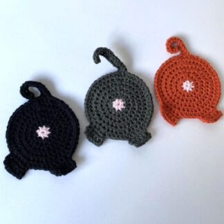 Novelty Cat Butt Coasters in Black, Charcoal Grey, and Ginger, Cat Lovers Gift Home Decor