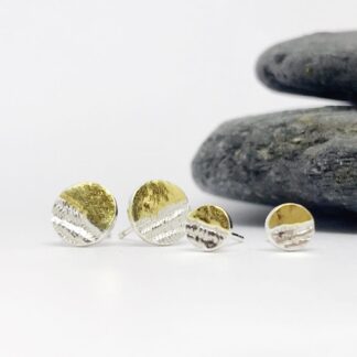 Silver and Gold Sunset Earrings
