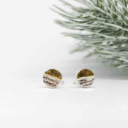 Silver and Gold Sunset Earrings - Image 5