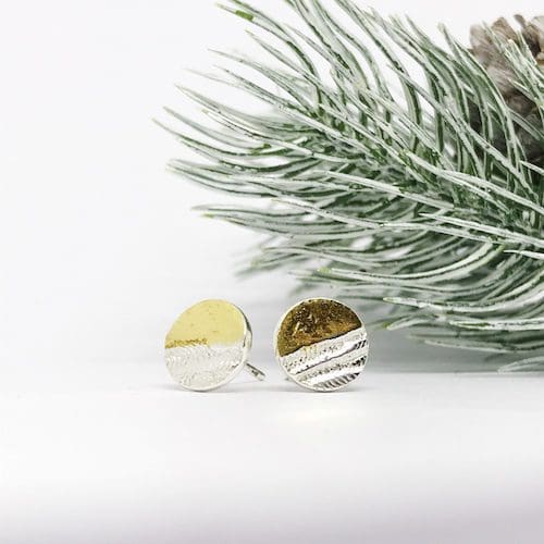 Silver and Gold Sunset Earrings - Image 4
