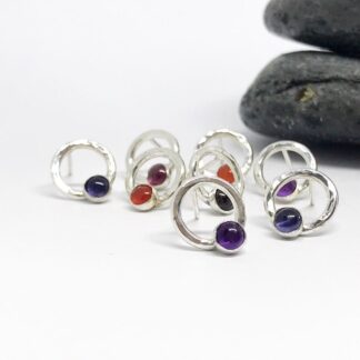 Sterling Silver Birthstone Earrings