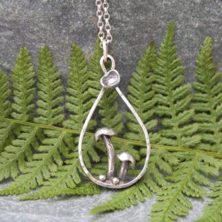 Silver woodland necklace