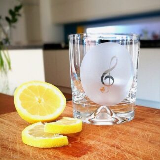 Tumbler Glass - Music - Treble Clef - 305ml