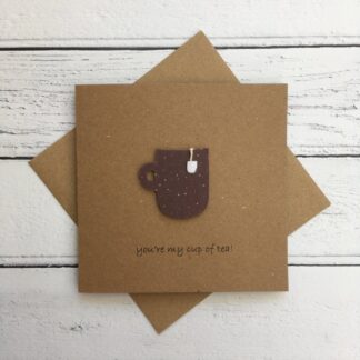 Valentine, anniversary or funny pun any occasion card - you're my cup of tea