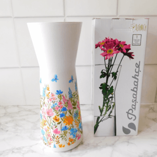 Summer Flower Meadow Glass Vase, Gift boxed