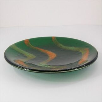 Wavy Patterned Fused Glass Plate