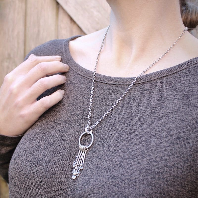 Sterling Silver 'Keys To The Sea' Circular Pendant Necklace, Hallmarked - Image 3