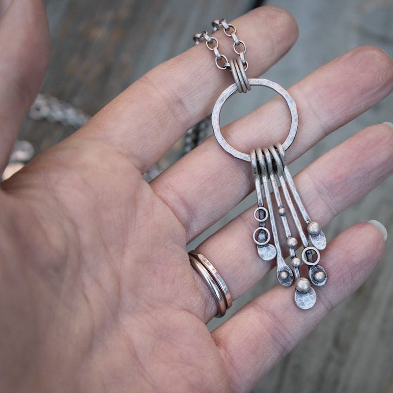 Sterling Silver 'Keys To The Sea' Circular Pendant Necklace, Hallmarked - Image 6