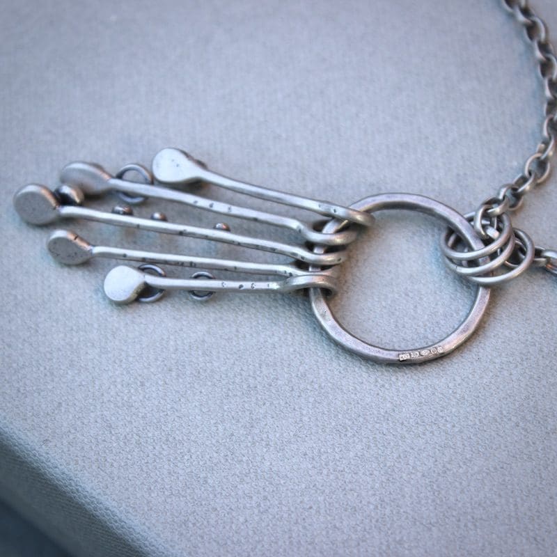 Sterling Silver 'Keys To The Sea' Circular Pendant Necklace, Hallmarked - Image 8