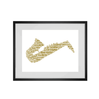 Personalised Saxophone Word Art Print