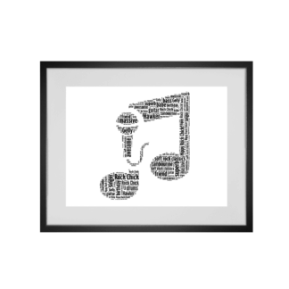 Personalised Music Note Word Art Print
