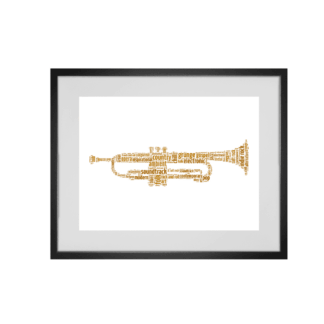 Personalised Trumpet Word Art Print