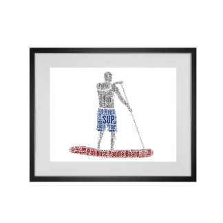 Personalised Male Paddle Board SUP Word Art Print