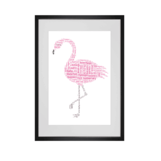 Personalised Flamingo Word Art Print
