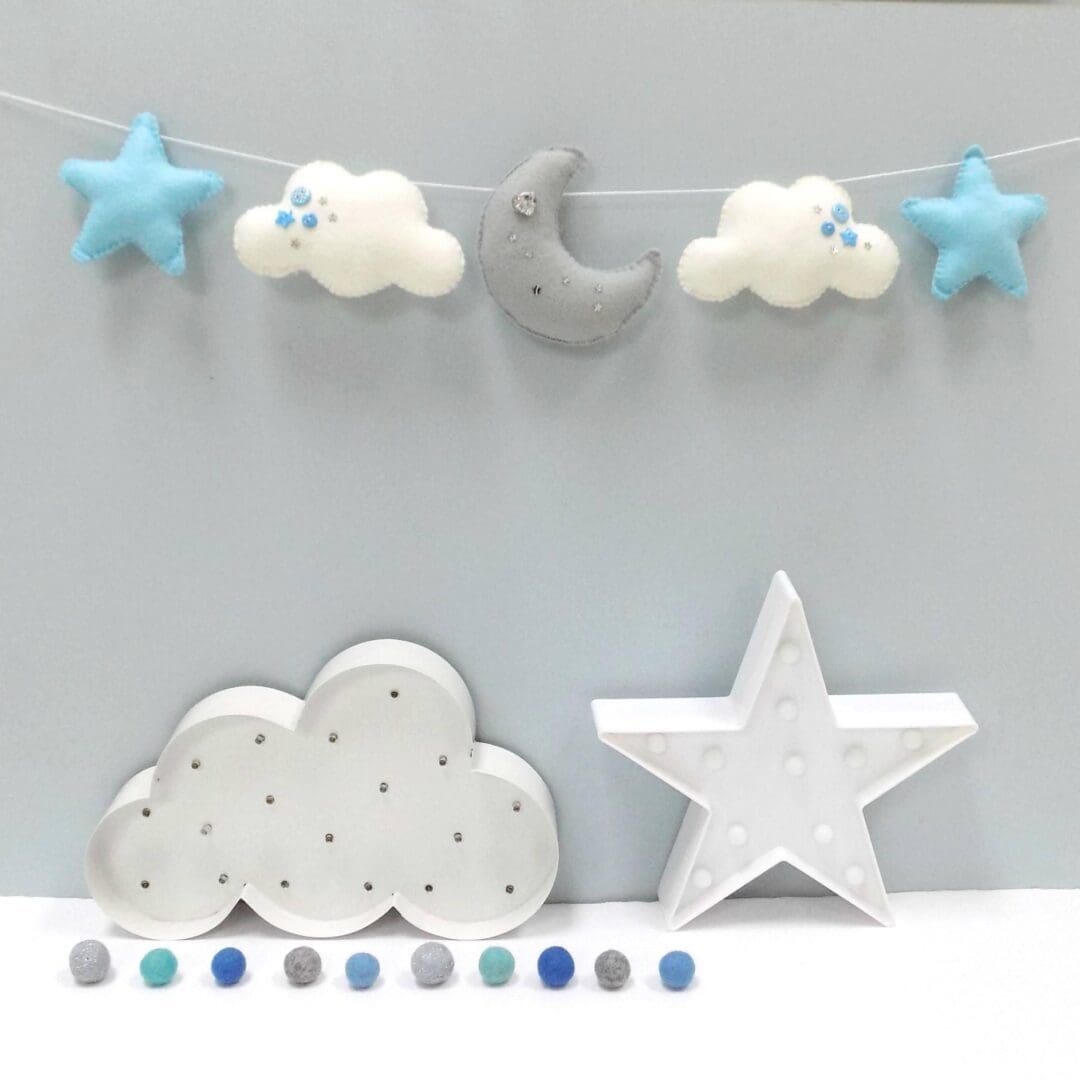 Sew your own felt Moon and Star garland kit. - Image 8