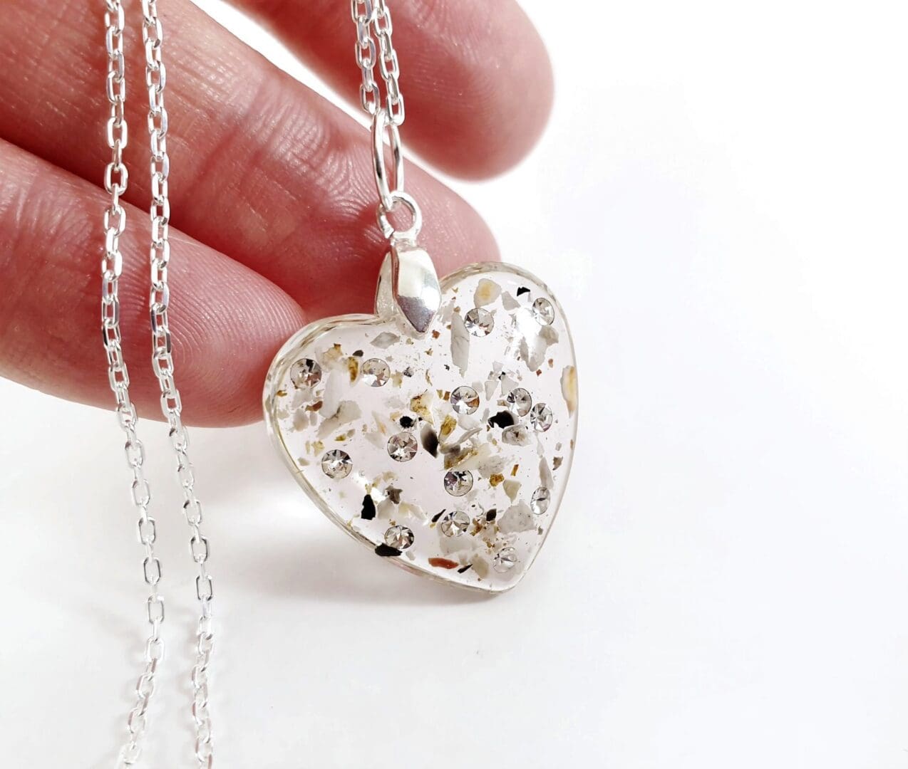 Custom Cremation Jewellery - Memorial Ashes Pendant with Swarovski® Crystals - Pet Loss Jewellery - Image 4