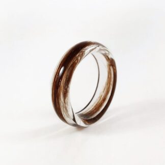 Clear Lock of Hair Memorial Keepsake Ring