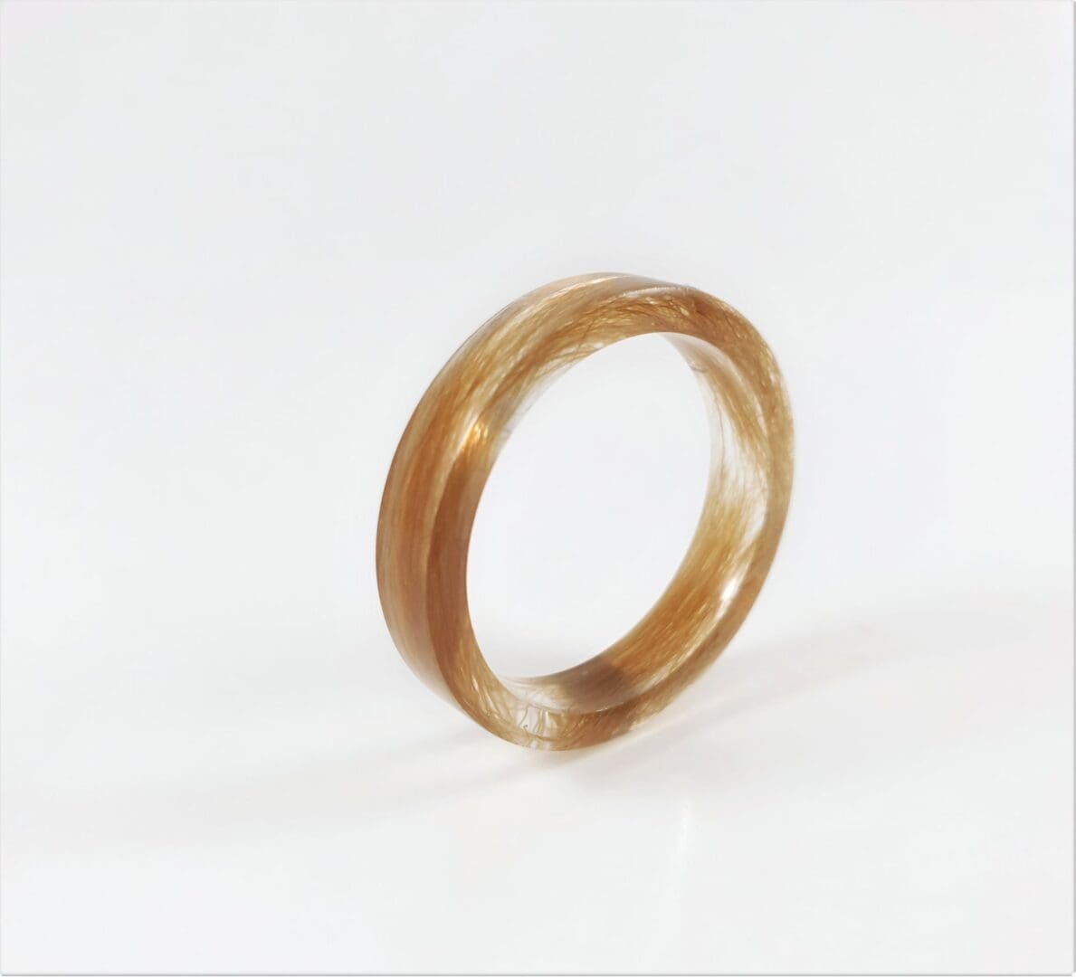 Clear Lock of Hair Memorial Keepsake Ring - Image 6
