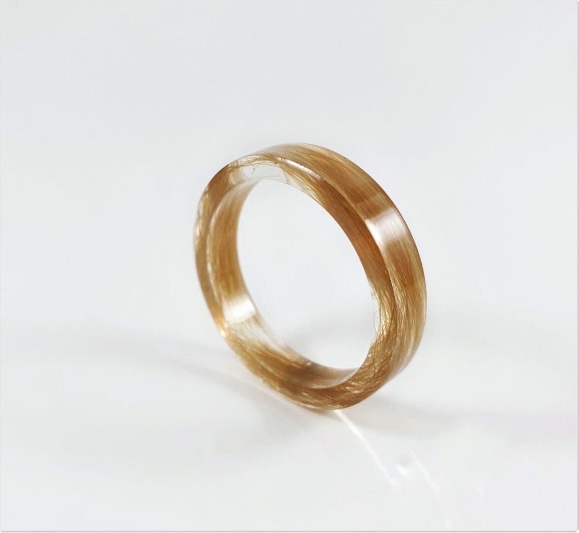 Clear Lock of Hair Memorial Keepsake Ring - Image 7