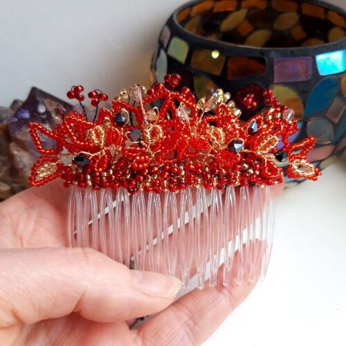 hair comb in held in hand