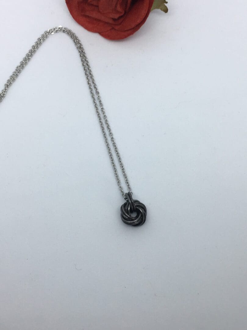 Iron Infinity Knot Pendant Necklace, 6th Anniversary Earrings, or 6 yr Jewellery Set Gift Idea. - Image 3