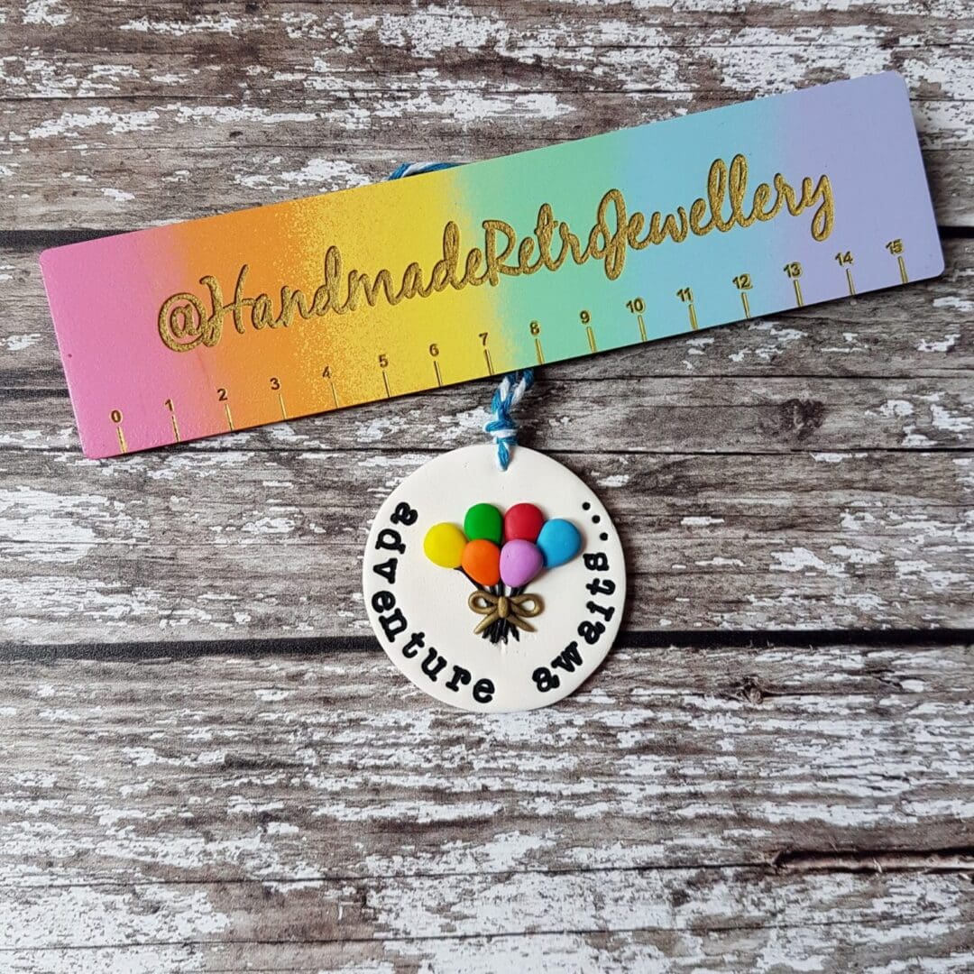 Adventure Awaits rainbow balloon hanging decoration - Image 4