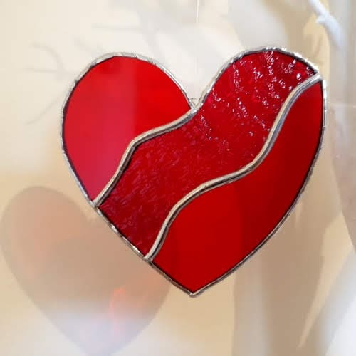 Stained Glass Love Heart Suncatcher - Image 9