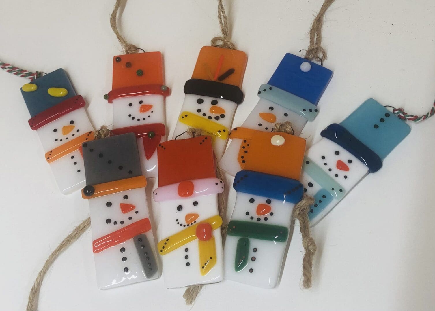 Fused Glass Snowman