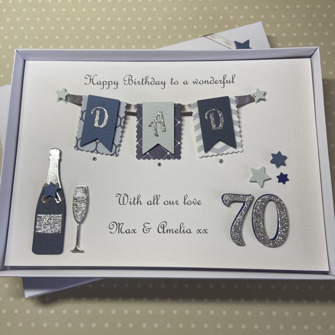 Personalised Dad Birthday Card Gift Boxed Handmade Keepsake 40th 50th 60th 70th 80th - Image 8