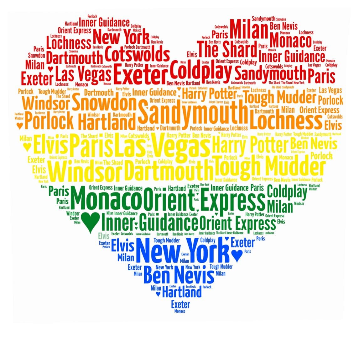 Personalised Pride Rainbow Love Heart Word Art Print - Image 2