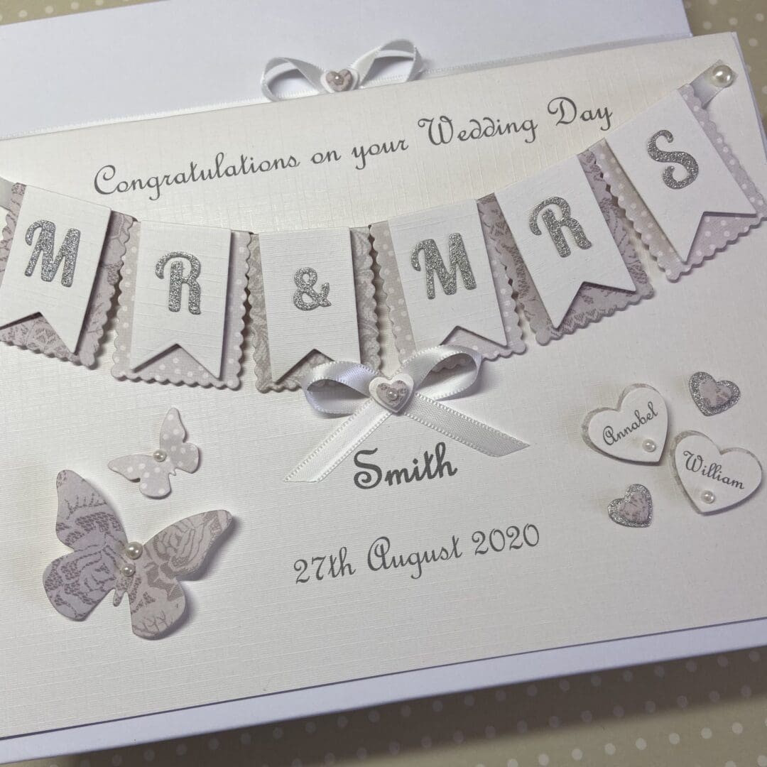 Personalised Handmade Wedding Day Card Gift Boxed Keepsake - Image 5