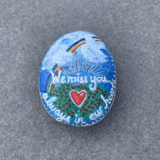 Rainbow Bridge Pet Remembrance Energy Stone