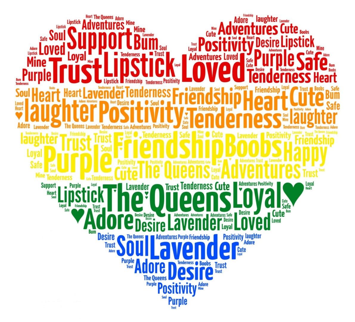 Personalised Pride Rainbow Love Heart Word Art Print - Image 3
