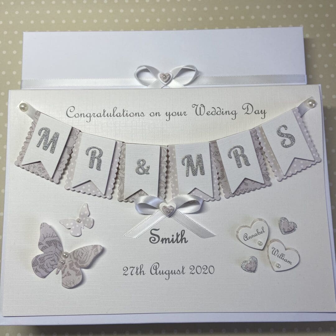 Personalised Handmade Wedding Day Card Gift Boxed Keepsake - Image 4