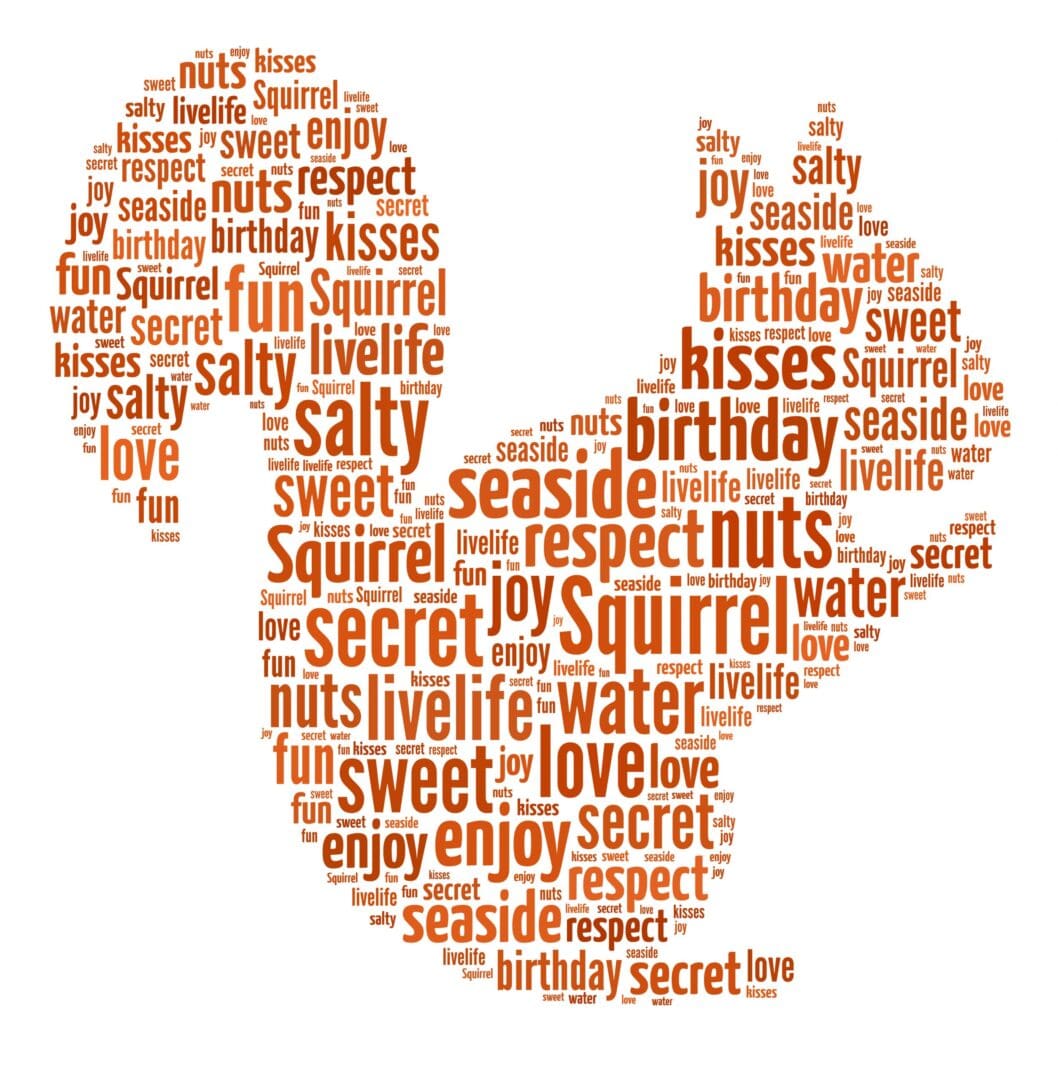 Personalised Squirrel Word Art Print - Image 2