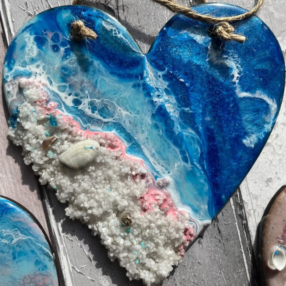 Medium sunrise beach hanging hearts - Image 2