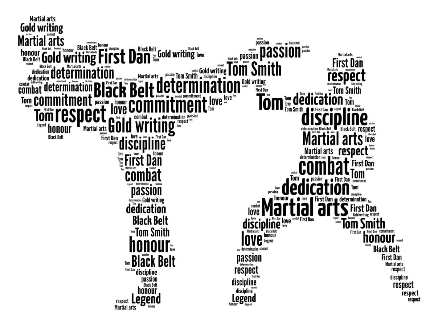 Personalised Martial Arts Word Art Print - Image 3