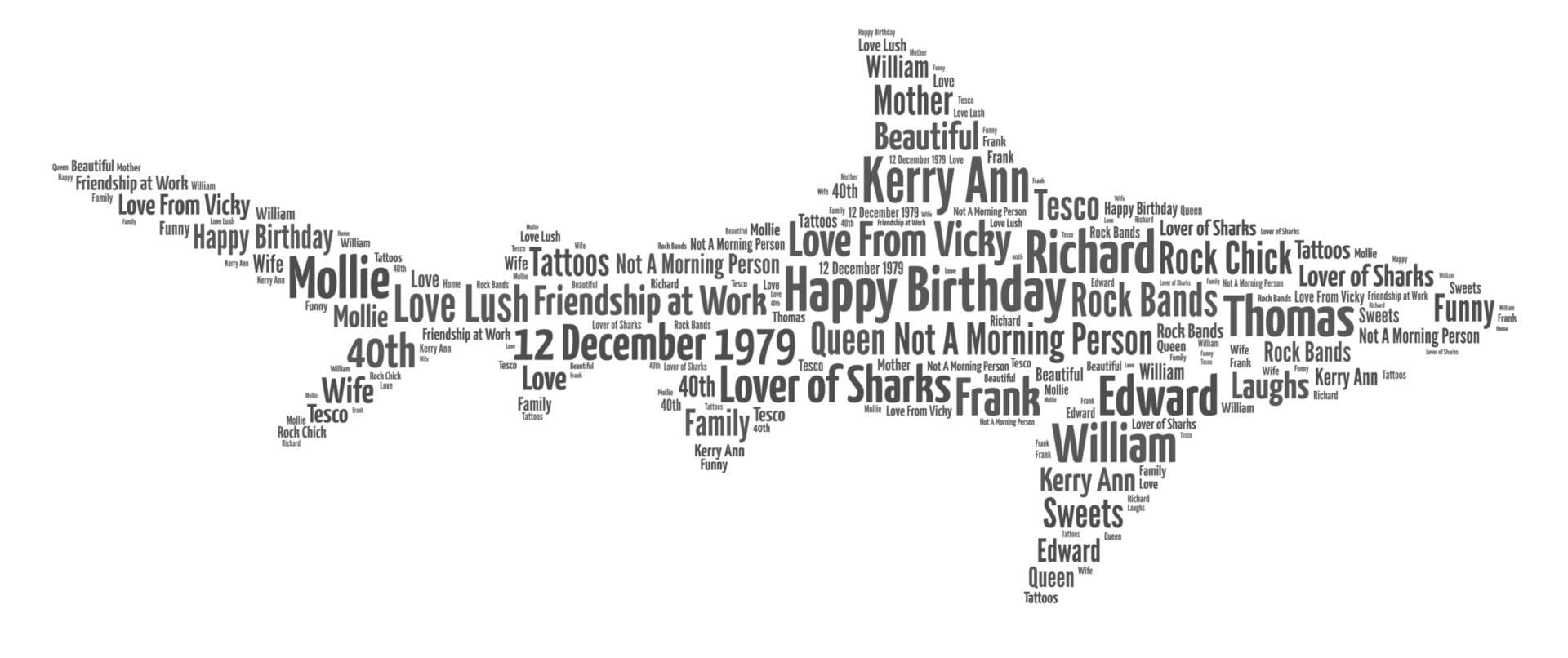 Personalised Shark Word Art Print - Image 4