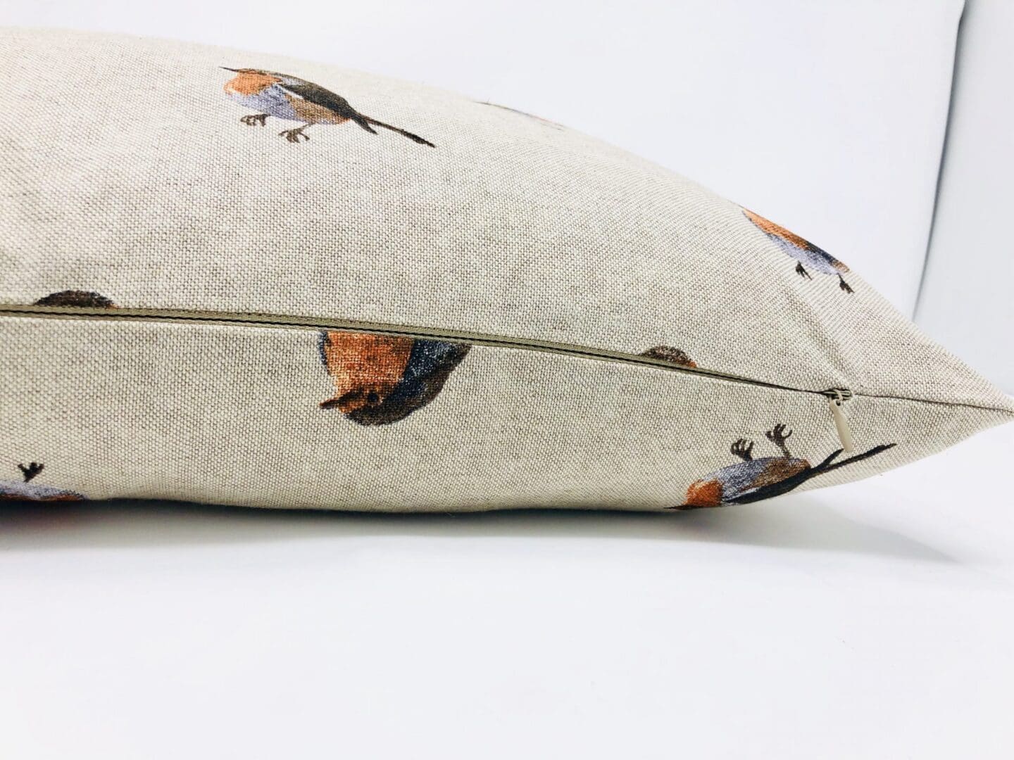 Red Robin 17" Cushion Cover, Large Robin Panel Cushion - Image 7