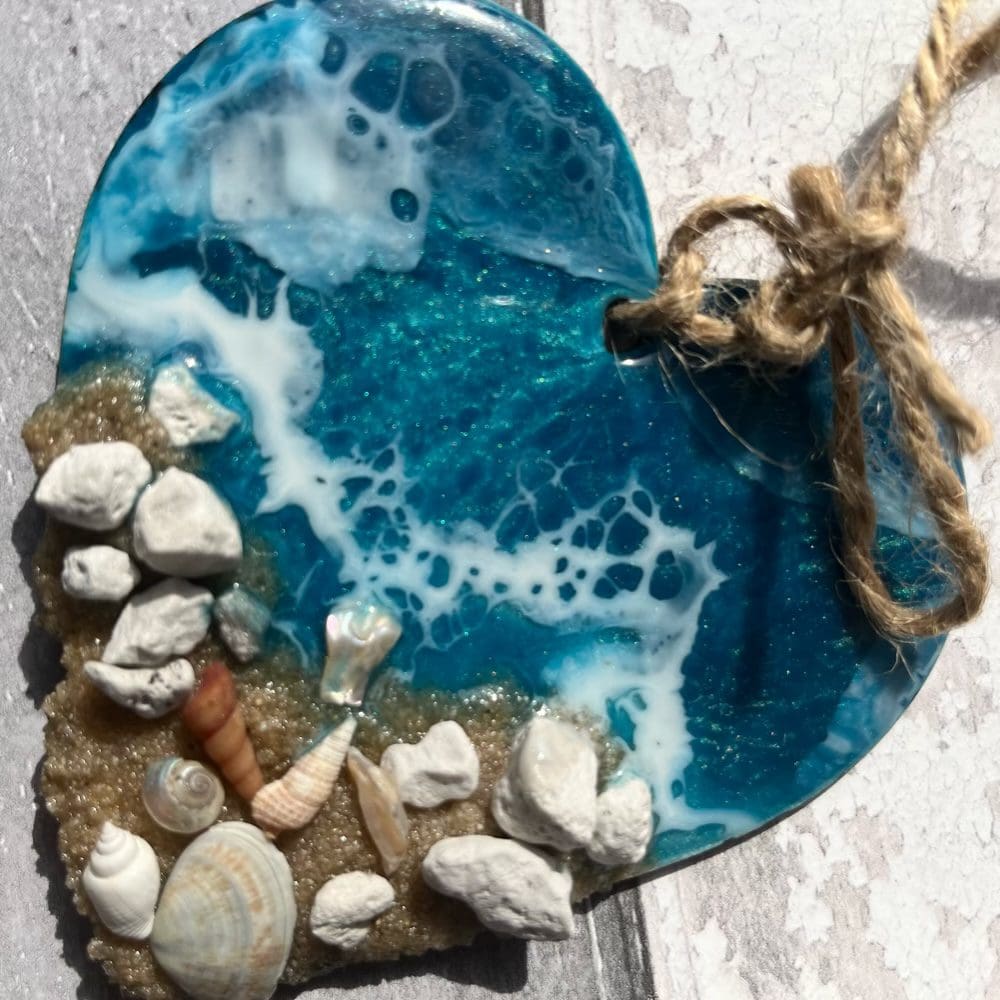 Small hanging beach heart - Image 4