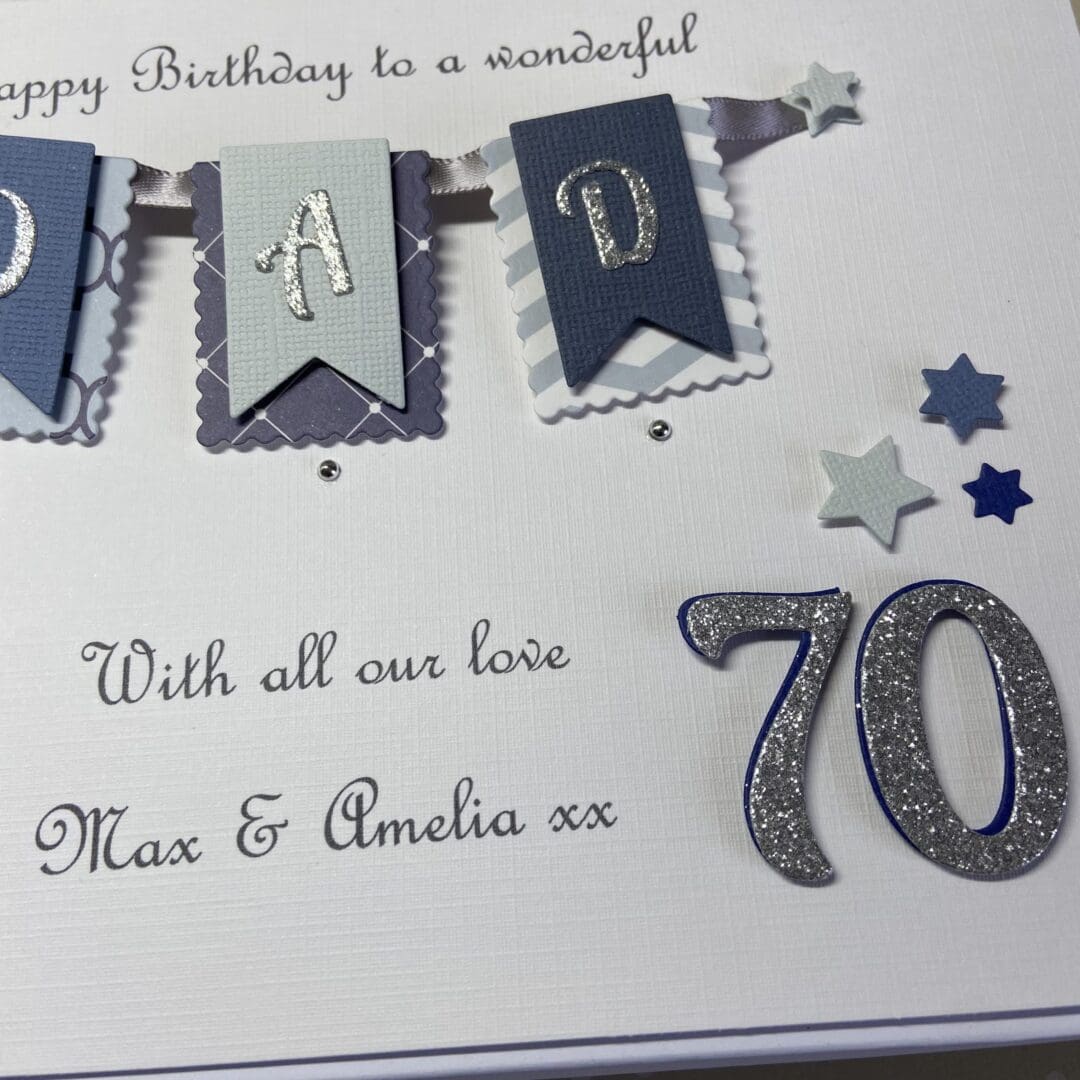 Personalised Dad Birthday Card Gift Boxed Handmade Keepsake 40th 50th 60th 70th 80th - Image 6