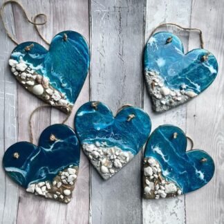 Medium hanging beach heart
