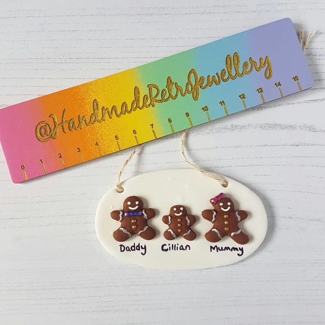 Personalised Couple/Family Christmas decoration CHOOSE YOUR STYLE Gingerbread, Snowman, Penguin - Image 7