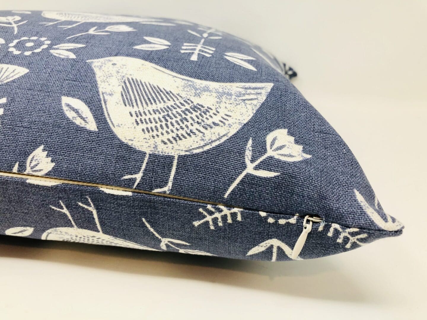 Blue Scandi Bird Cushion Cover, Scandinavian Themed Decor - Image 3