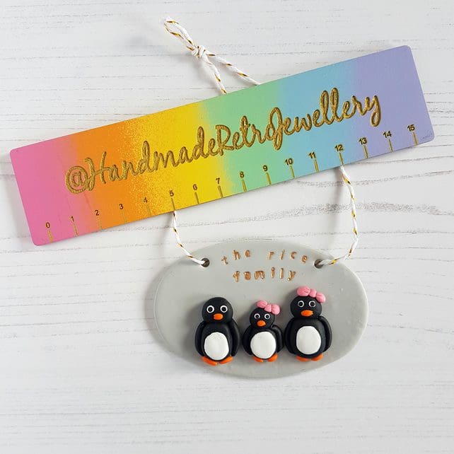 Personalised Couple/Family Christmas decoration CHOOSE YOUR STYLE Gingerbread, Snowman, Penguin - Image 9