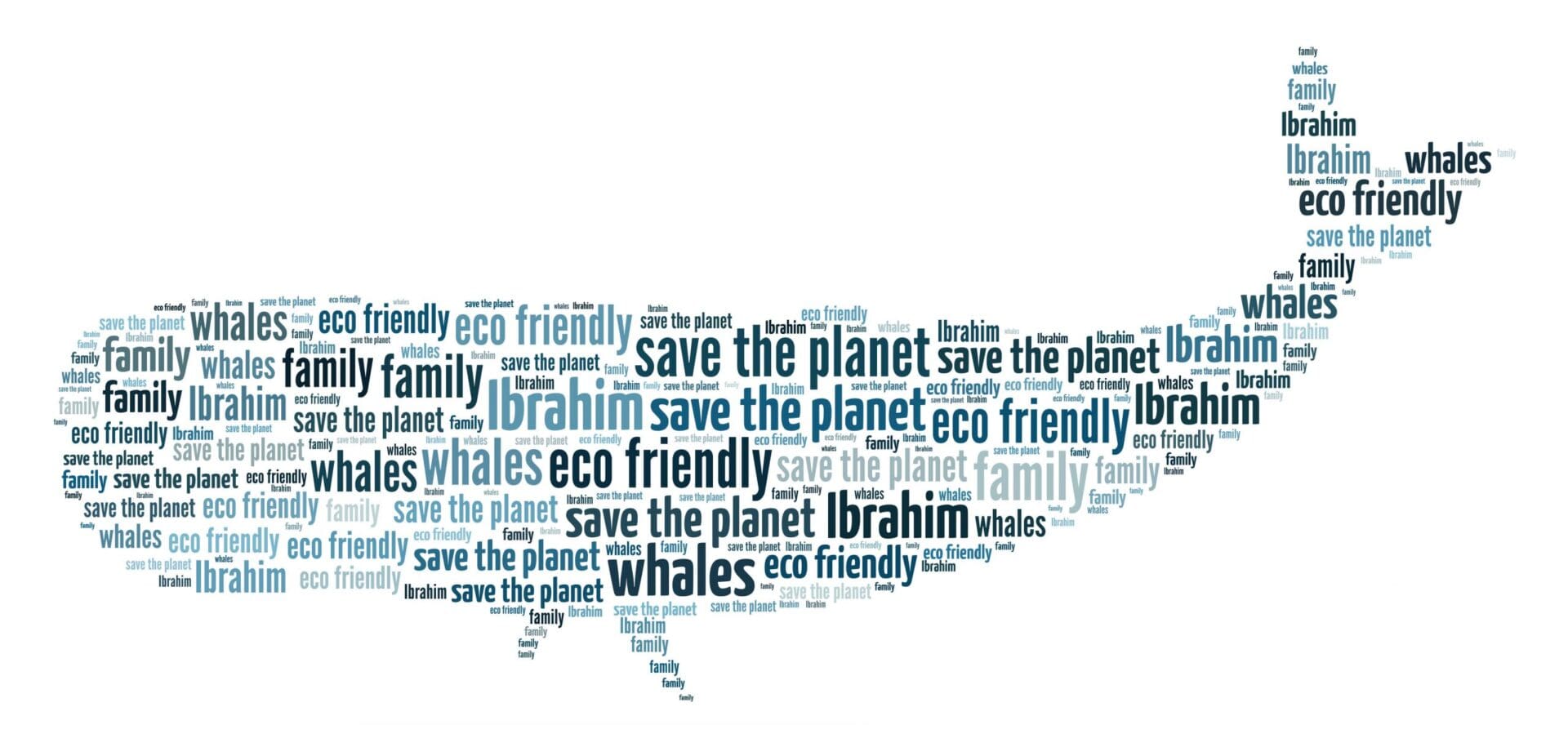 Personalised Whale Word Art Print - Image 2