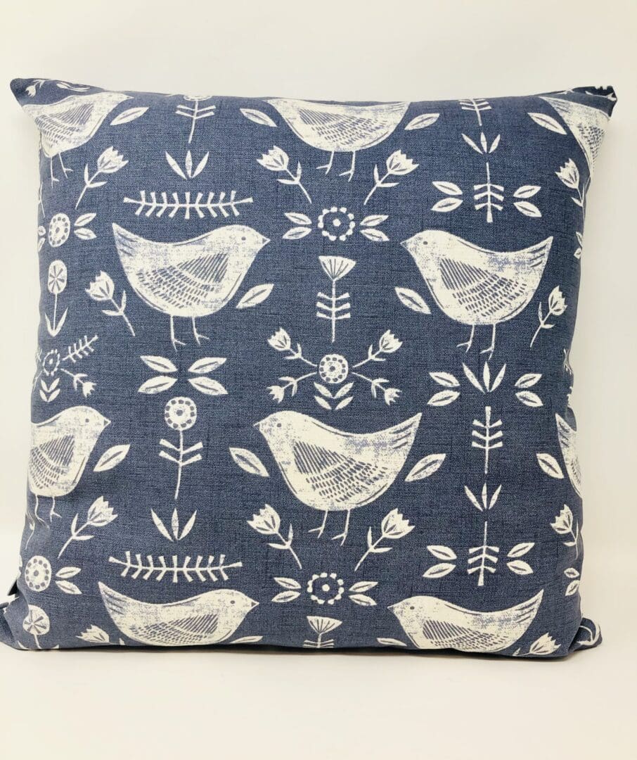 Blue Scandi Bird Cushion Cover, Scandinavian Themed Decor - Image 5